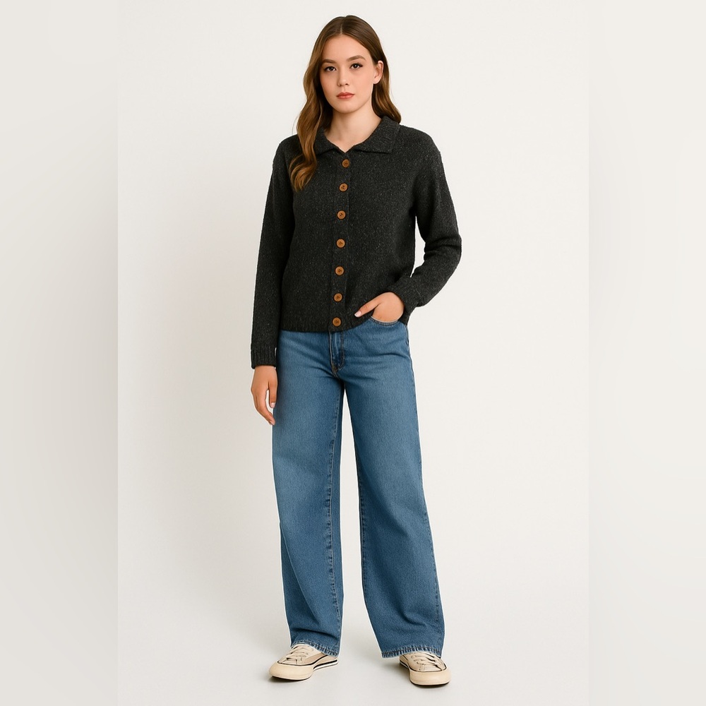 Vintage Shenanigans Wool Blend Button Cardigan